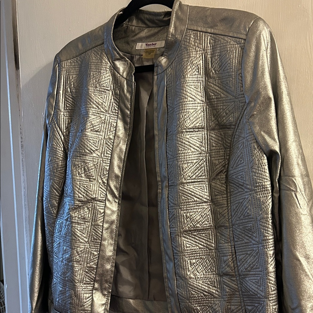 TanJay Petite Silver Metallic Jacket